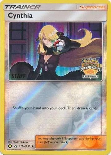 Ultra Prism Cynthia [Regional-Championship-Staff] Pokémon card